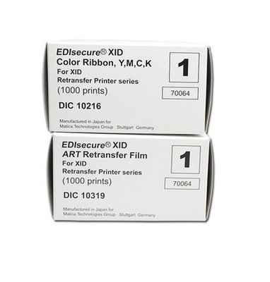 Карточный принтер Matica Edisecure XID8300 с цветной лентой DIC10216 и пленочными принтерами DIC10319