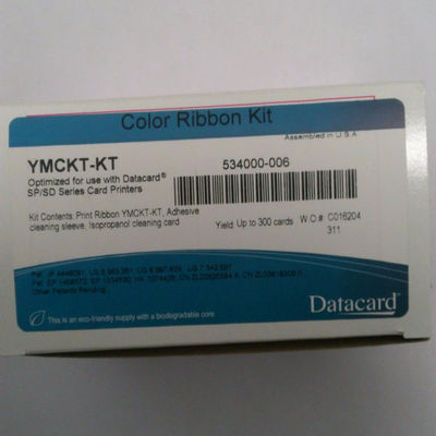 300 отпечатков Карта данных CD800 лента YMCKF-KT Флуоресцентная лента совместима с 534000-006