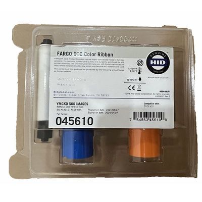 Ширина 9 мм Оригинальная скрытая Fargo 45610 YMCKO Полная цветная лента для DTC1500 500 отпечатков