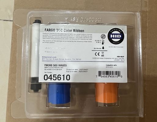 Ширина 9 мм Оригинальная скрытая Fargo 45610 YMCKO Полная цветная лента для DTC1500 500 отпечатков