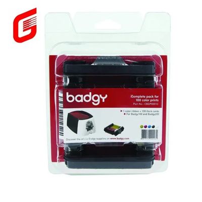 Badgy100/200 Карточный принтер Evolis CBGR0100C YMCKO лента для профессионалов и печати