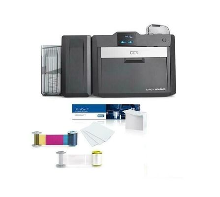 Мощный HID Fargo HDP6600 Двусторонний принтер удостоверений личности с 600dpi и лентой 084911/084900