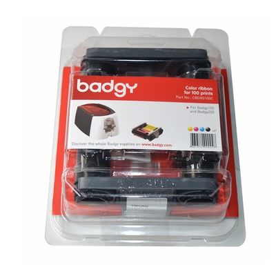 Цветная лента шириной 9 мм CBGR0100C совместима с принтерами карт Badgy100 и Badgy200