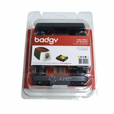 Цветная лента шириной 9 мм CBGR0100C совместима с принтерами карт Badgy100 и Badgy200