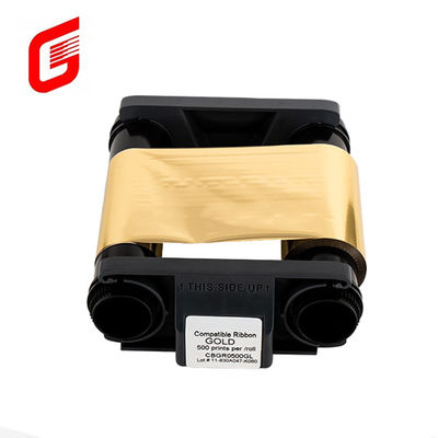 Совместимая лента CBGR0500GL для Badgy 100 200 принтер идентификационных карт Металлическое золото 500 изображений